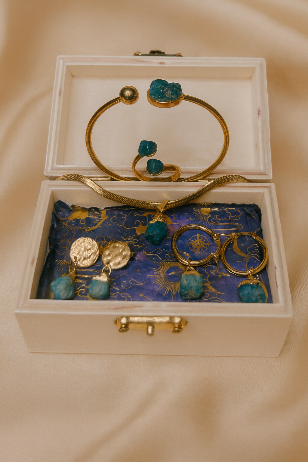 Set completo Apatite Blu
