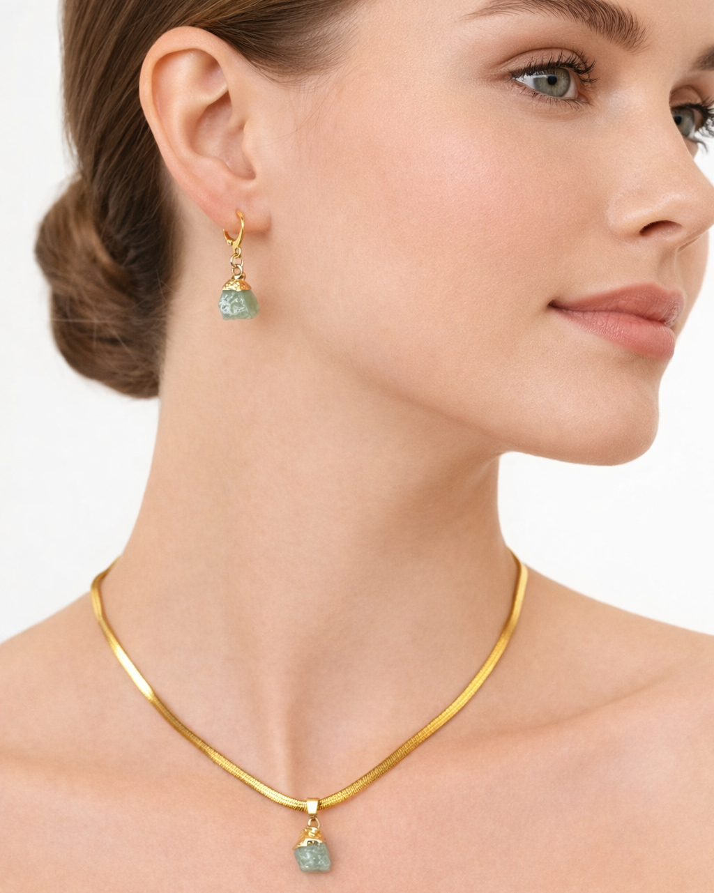 Set Avventurina verde ( Toro & Vergine)