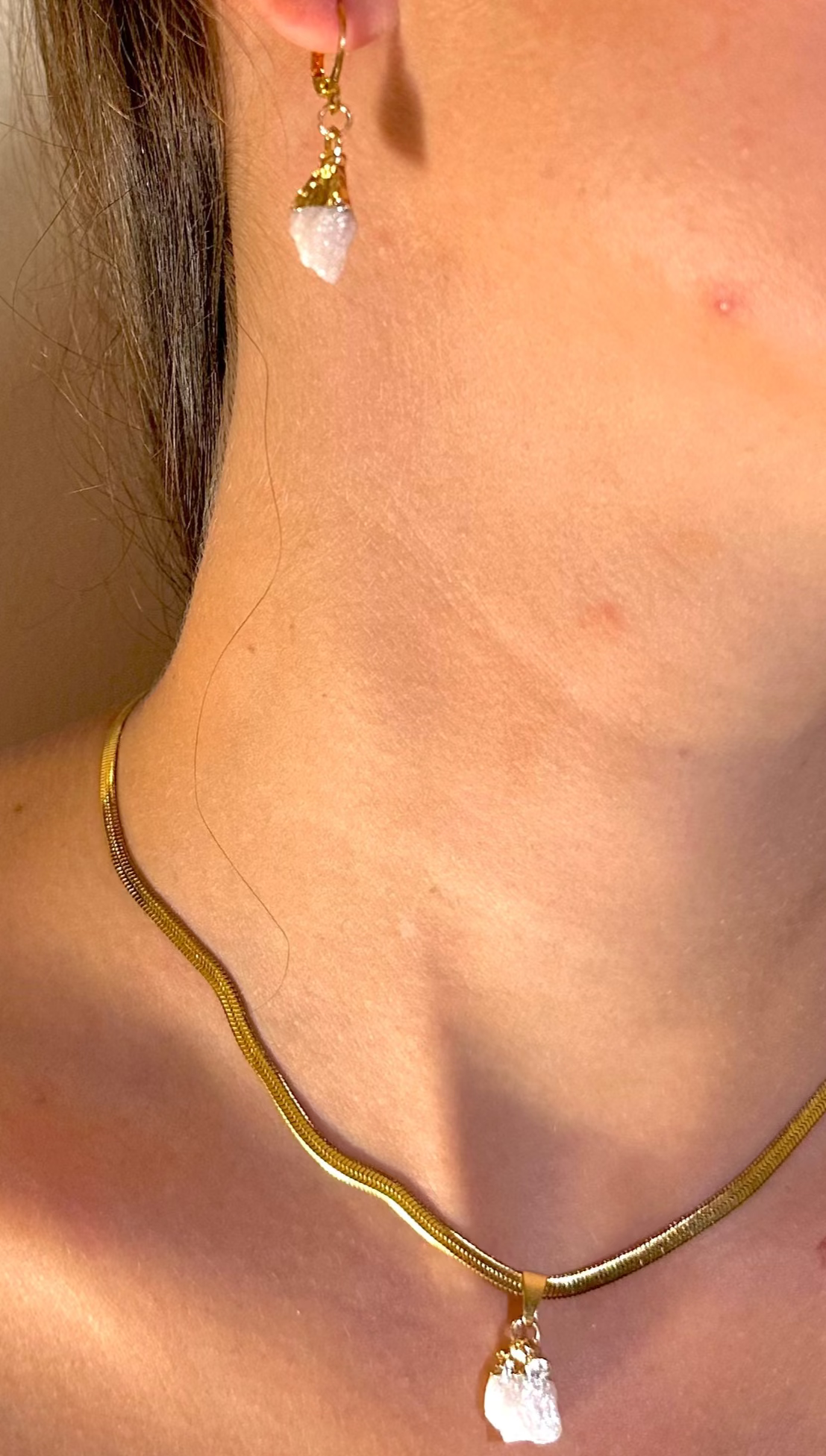 Set Pietra della Luna (Collana+Orecchini) (Ariete & Capricorno)