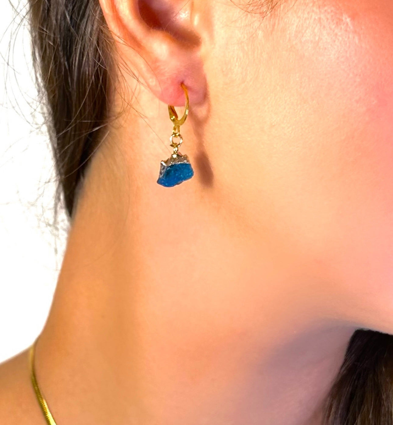 Orecchini apatite blu (Gemelli & Acquario)