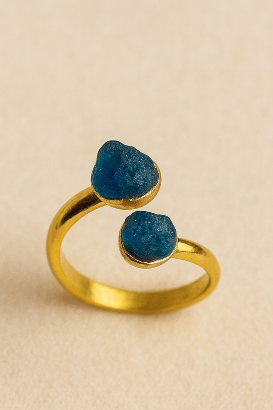 Anello Apatite Blu