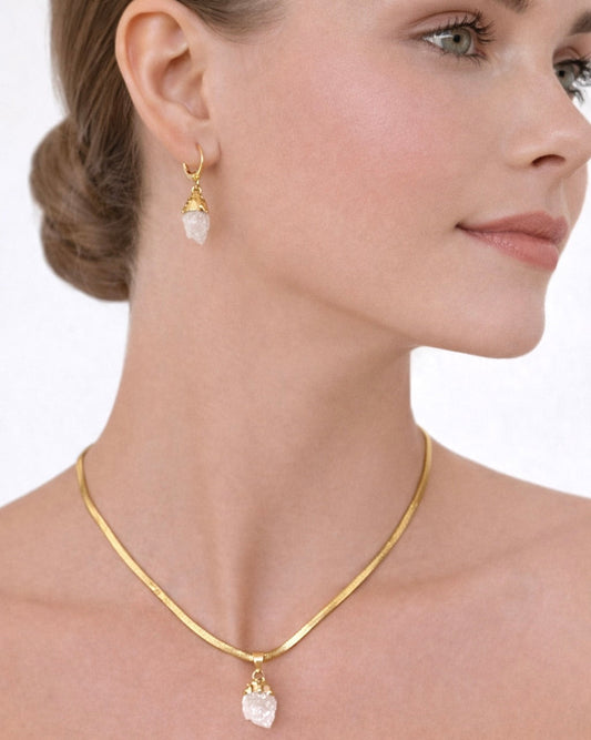 Set Pietra della Luna (Collana+Orecchini) (Ariete & Capricorno)