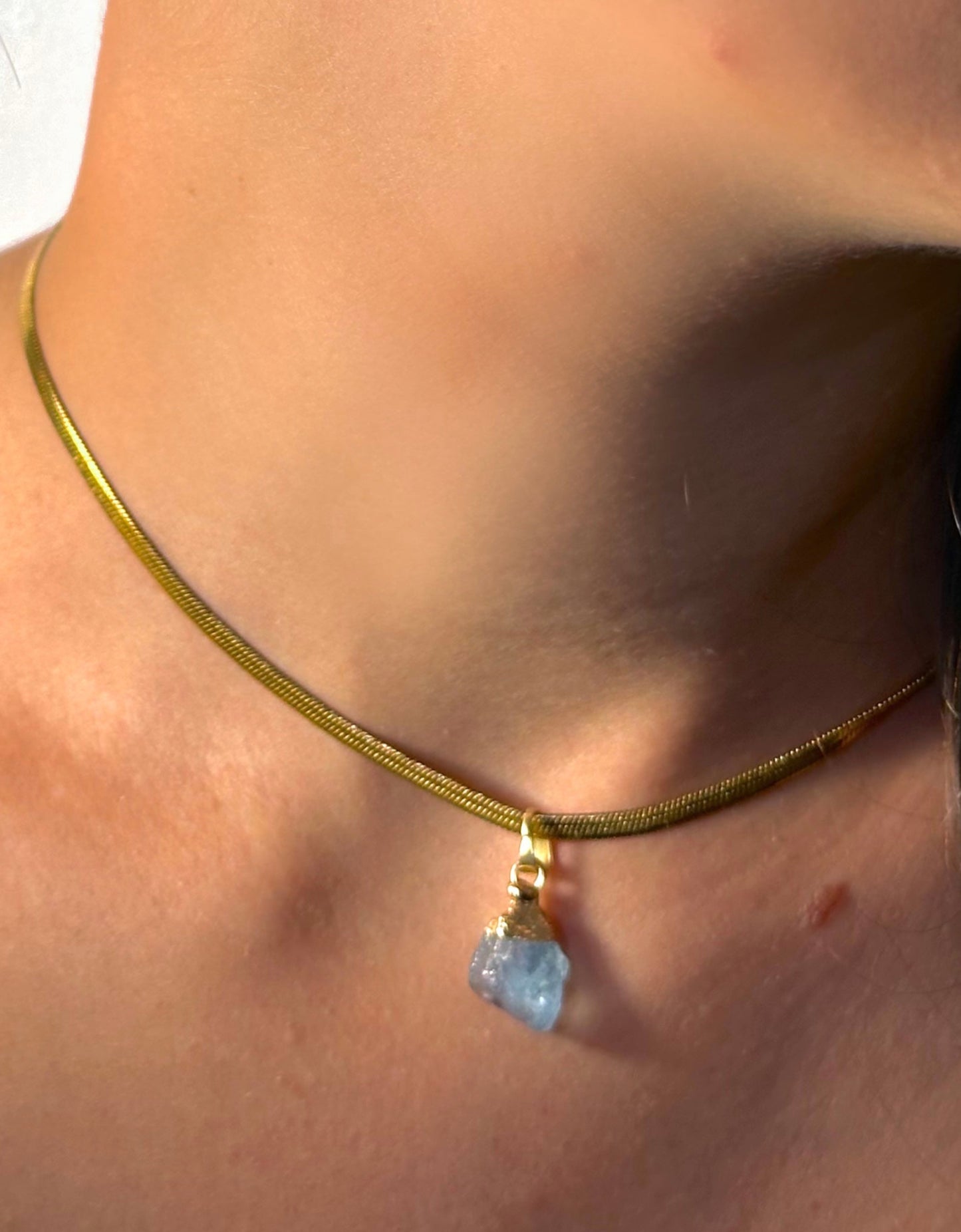 Acqua marina - Catena Snake (Bilancia & Cancro)