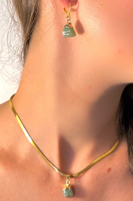 Set Avventurina verde ( Toro & Vergine)