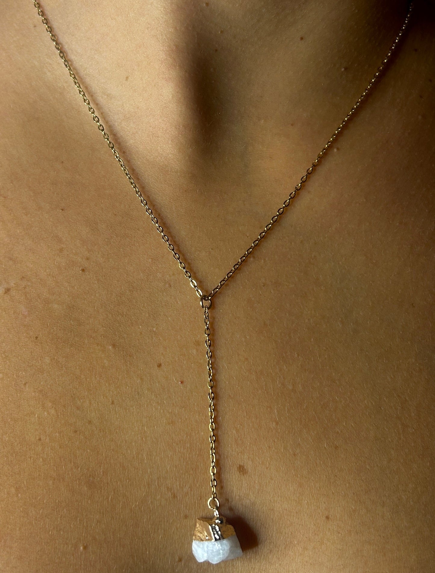 Pietra della Luna (Ariete & Capricorno) - Collana pendente